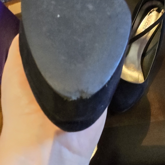 Maurice's size 10 mini platform heels with ankle strap. - Picture 7 of 10